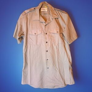 Flying Cross Button Up Short Sleeved Uniform Shirt With Epaulets 16.0